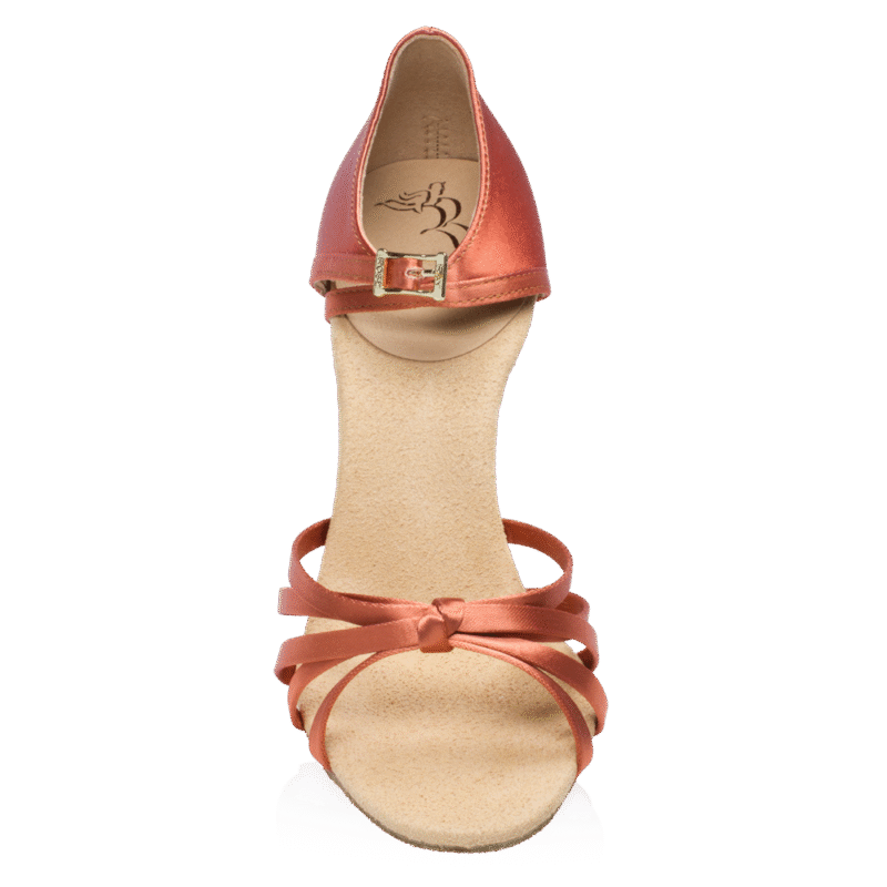 Ray Rose Drizzle Xtra Παπούτσια Latin Γυναικεία Dark Tan Satin με Τακούνι 7.6εκ.  [825-X]