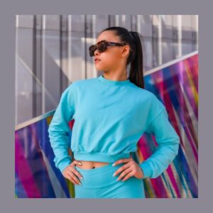 CROPTOPSWMINT Basilica Onyro Crop Top Sweater