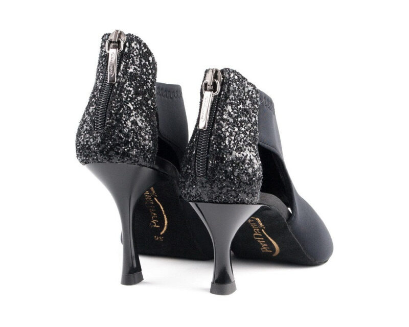 PortDance Παπούτσια Social Γυναικεία Black Neoprene & Glitter με Τακούνι 5εκ. [PD810]