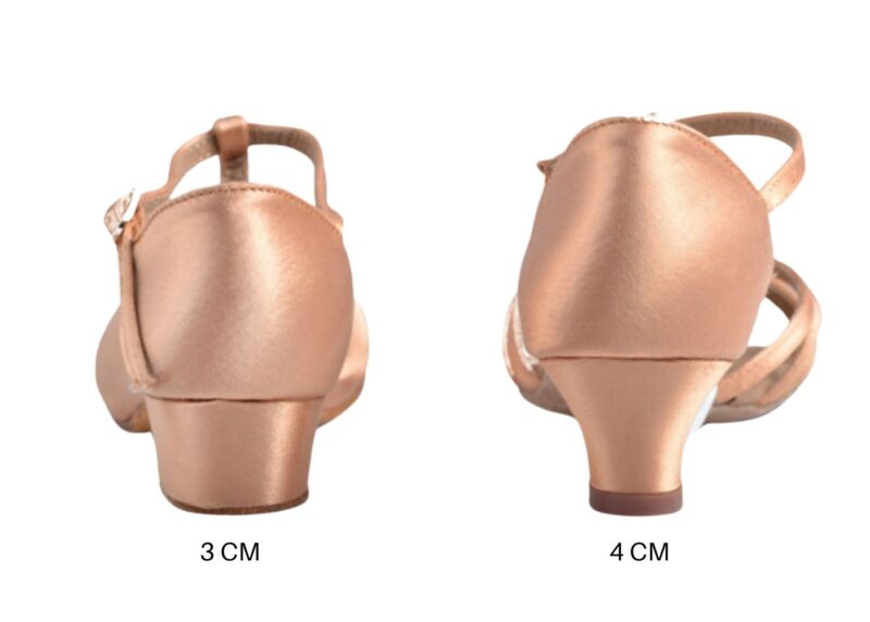 Loops of Dance Παπούτσια Latin Παιδικά Tan Satin με Τακούνι 3εκ. [601]